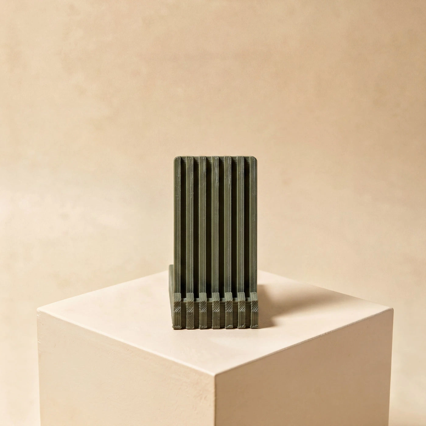 The Ridge Holder phone stand in Army Green