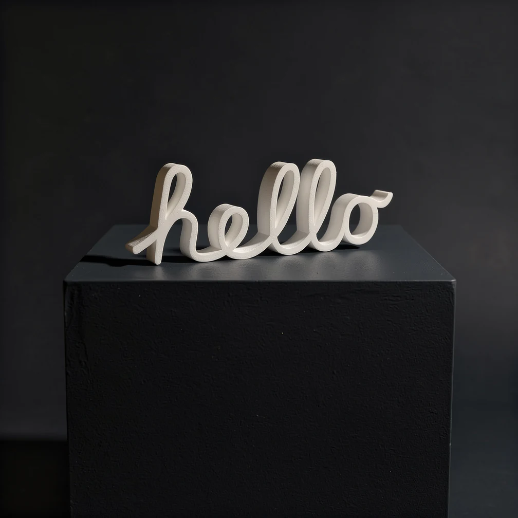 Steve's Hello in White